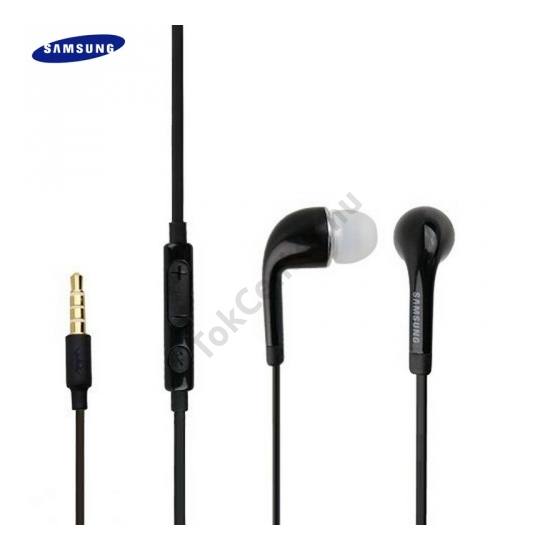 Fülhallgató SZTEREO (3.5mm jack, mikrofon, felvevő gomb, hangerő szabályzó) FEKETE