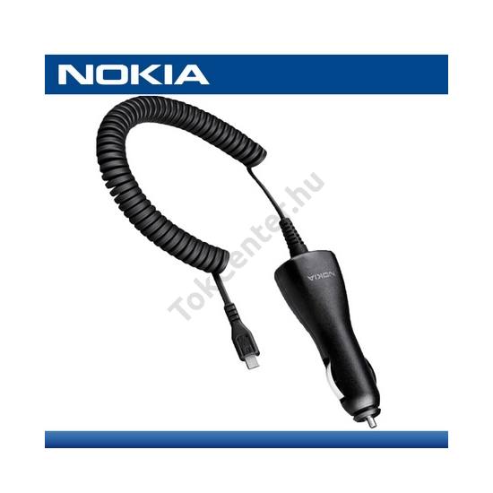 Szivargyújtó töltő/autós töltő (microUSB, 5V / 550mA) FEKETE