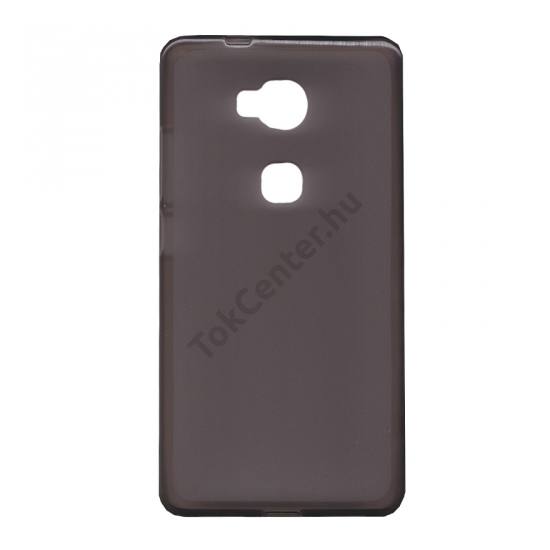Huawei Honor 5X Telefonvédő gumi / szilikon (fényes keret) FÜSTSZÍNŰ