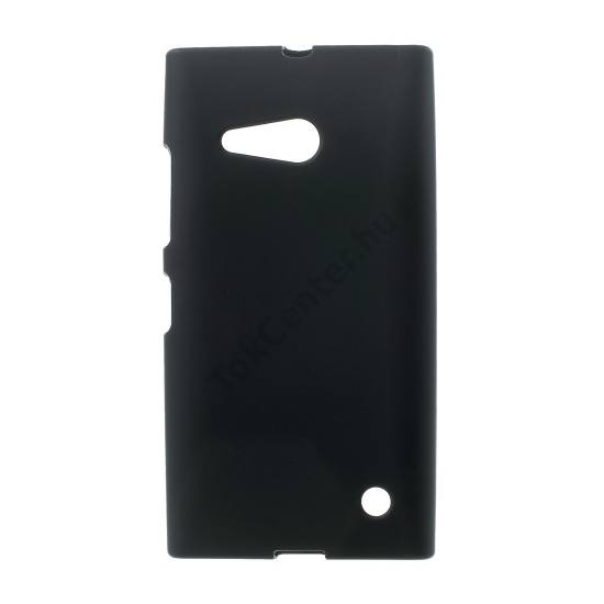 Nokia Lumia 730 Telefonvédő gumi / szilikon (fényes keret) FEKETE