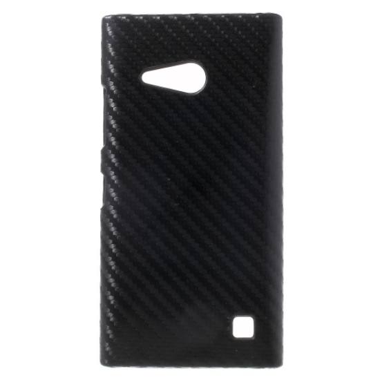 Nokia Lumia 730 Műanyag telefonvédő (karbon minta) FEKETE