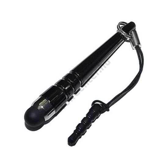 Érintőképernyő ceruza (mini, 3.5 jack csatlakozóba illeszthető, kapacitív kijelző) FEKETE