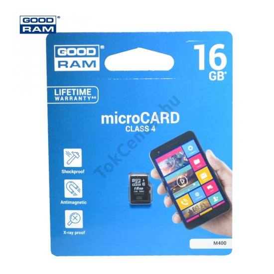 MEMÓRIA KÁRTYA TransFlash 16 GB (microSDHC, Class 4) + adapter nélkül