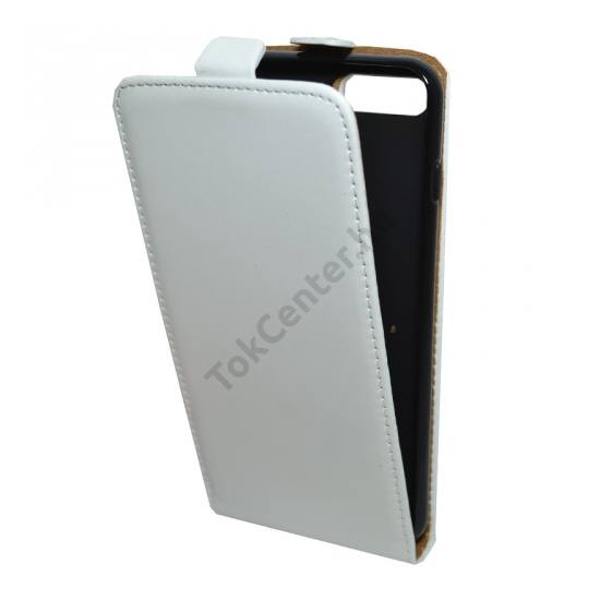 Apple iPhone 7 Plus Tok álló, bőr (FLIP, mágneses) FEHÉR
