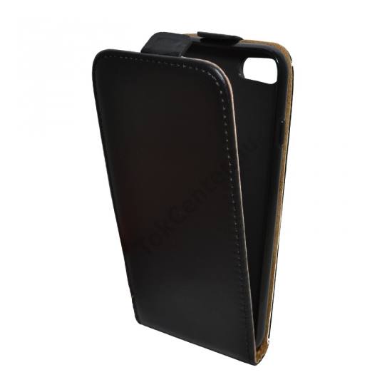 Apple iPhone 7 4.7 / Apple iPhone 8 4.7 / Apple iPhone SE (2020) Tok álló, bőr hatású (FLIP, lefelé nyíló, szilikon tartó) FEKETE