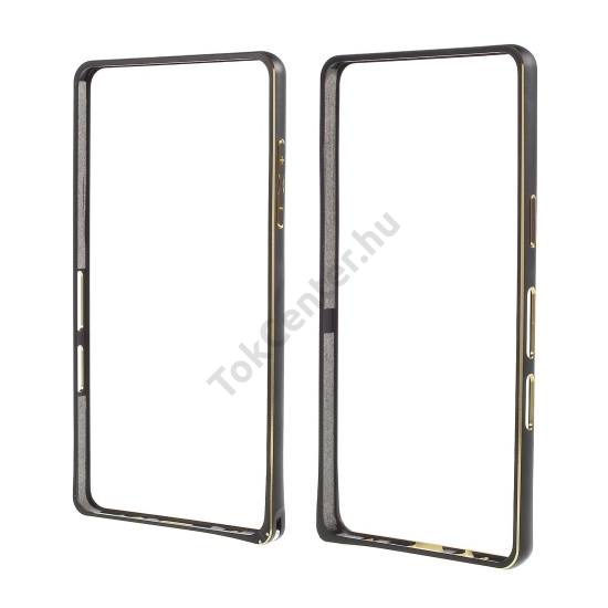 Samsung Galaxy A5 (SM-A500F) Telefonvédő alumínium keret (BUMPER) FEKETE