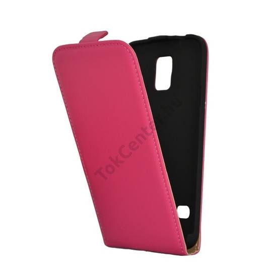 Samsung Galaxy S V. (SM-G900) Tok álló, bőr (FLIP, mágneses) RÓZSASZÍN