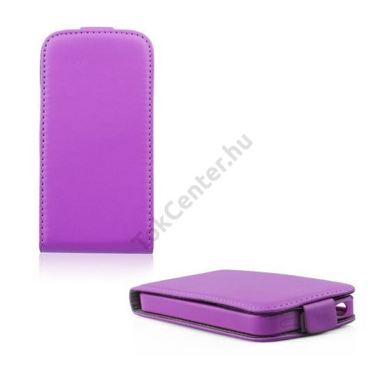 Samsung Galaxy S V. (SM-G900) Tok álló, bőr (FLIP, mágneses, bankkártya tartó, szilikon tartó) LILA
