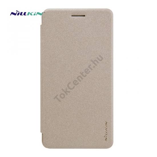 Huawei Y6 II (Y6-2) NILLKIN SPARKLE műanyag telefonvédő (mikroszálas bőr flip, oldalra nyíló) ARANY