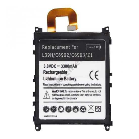 Sony Xperia Z1 (C6903) Akku 3300 mAh LI-Polymer (belső akku, beépítése szakértelmet igényel!, 1271-9084 kompatibilis)