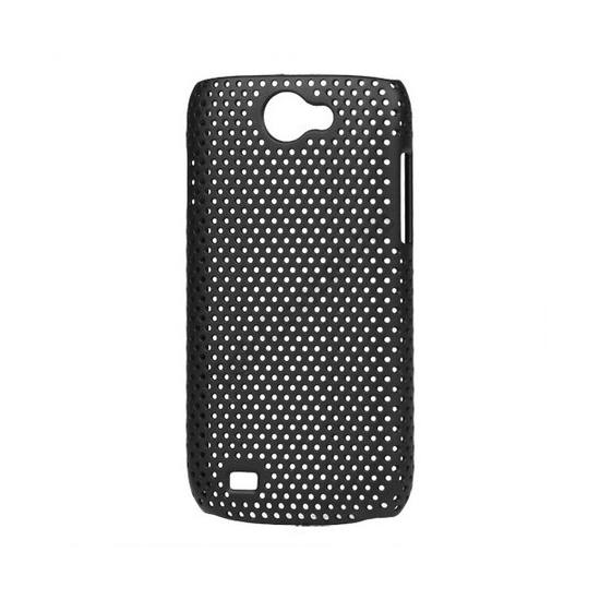 Samsung Galaxy W (GT-I8150) Műanyag telefonvédő lyukacsos FEKETE