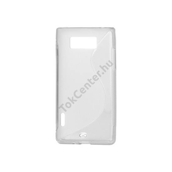LG Optimus L7 (P700) Telefonvédő gumi / szilikon (S-line) ÁTLÁTSZÓ