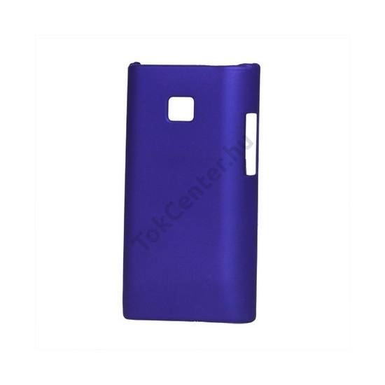 LG Optimus L3 (E400) Műanyag telefonvédő gumírozott KÉK