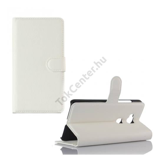 Huawei Honor 5X Tok álló, bőr (FLIP, oldalra nyíló, asztali tartó funkció) FEHÉR
