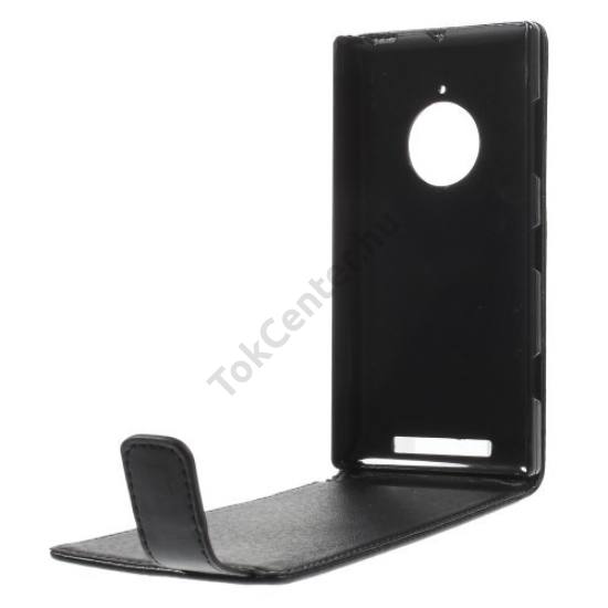Nokia Lumia 830 Tok álló, bőr (FLIP, mágneses) FEKETE