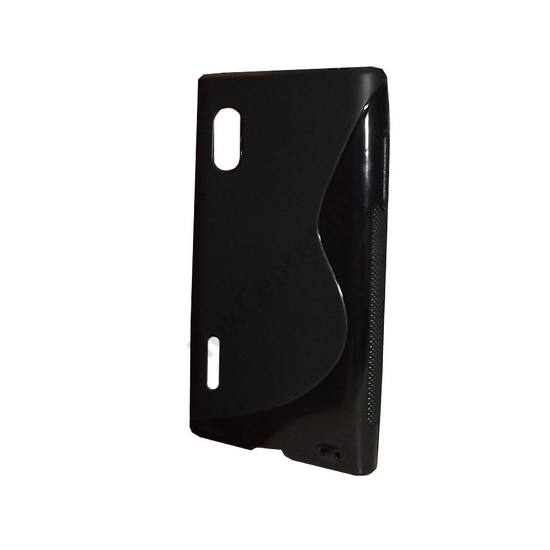 LG Optimus L5 (E610) Telefonvédő gumi / szilikon (S-line) FEKETE