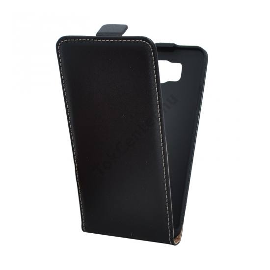 Samsung Galaxy Alpha (SM-G850) Tok álló, bőr (FLIP, mágneses) FEKETE