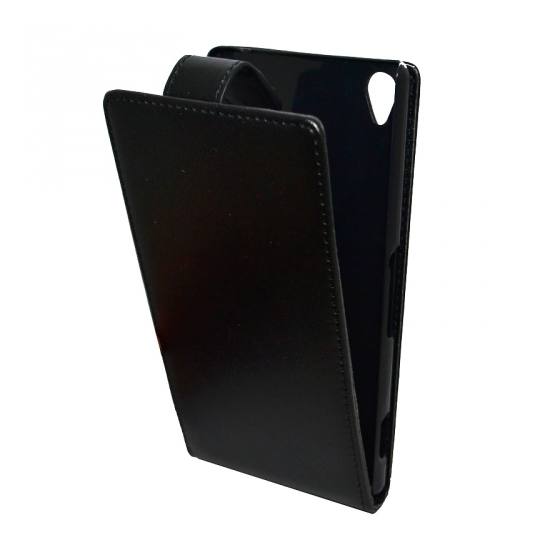 Sony Xperia Z3 (D6653) Tok álló, bőr (FLIP, mágneses) FEKETE