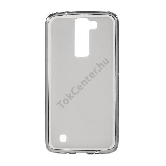 LG K8 (K350n) Telefonvédő gumi / szilikon (fényes keret) FÜSTSZÍNŰ