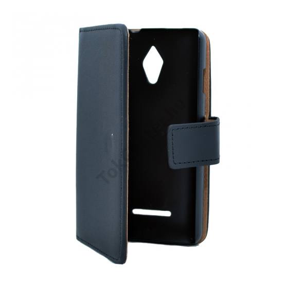 Vodafone Smart 4 turbo Tok álló, bőr (FLIP, mágneses, oldalra nyíló, bankkártya  tartó, asztali tartó funkció) FEKETE
