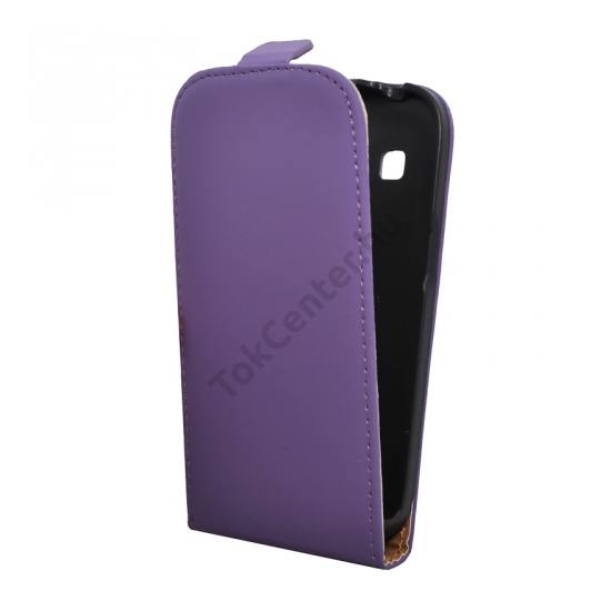Samsung Galaxy Ace 4 LTE (SM-G357FZ) Tok álló, bőr (FLIP, mágneses) LILA