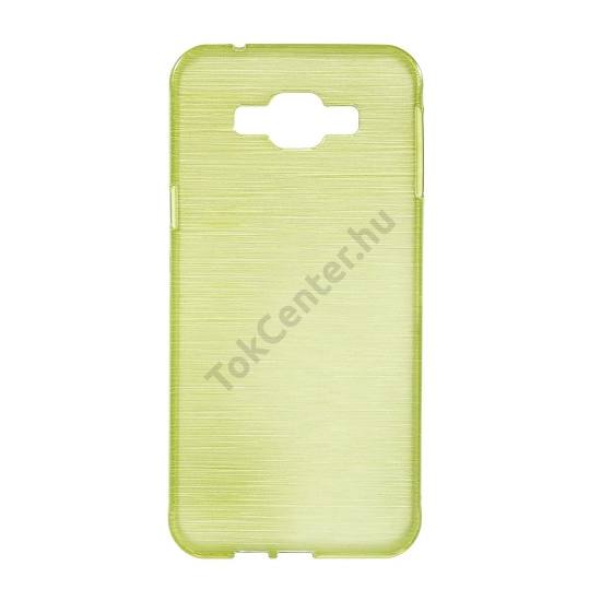 Samsung Galaxy A8 (SM-A800F) Telefonvédő gumi / szilikon (szálcsiszolt mintázat) ZÖLD