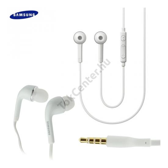 Fülhallgató SZTEREO (3.5mm jack, felvevő gomb, hangerő szabályzó) FEHÉR