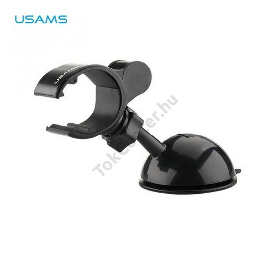 USAMS BIG MOUTH gépkocsi / autó tartó (tapadókorongos, 3.5 - 5.5'') FEKETE