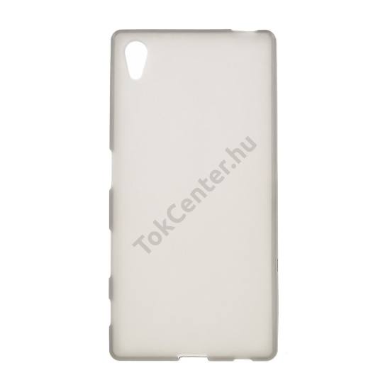 Sony Xperia Z5 Telefonvédő gumi / szilikon (fényes keret) FÜSTSZÍNŰ