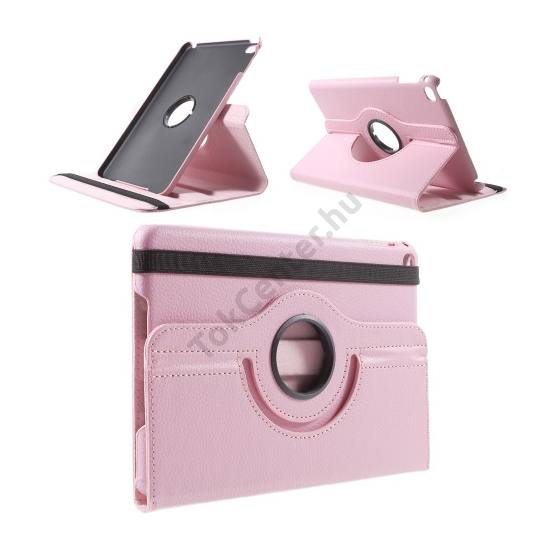 Apple IPAD mini 4 / Apple IPAD mini 5 (2019) Tok álló, bőr (FLIP, oldalra nyíló, asztali tartó funkció, 360°-ban forgatható) RÓZSASZÍN
