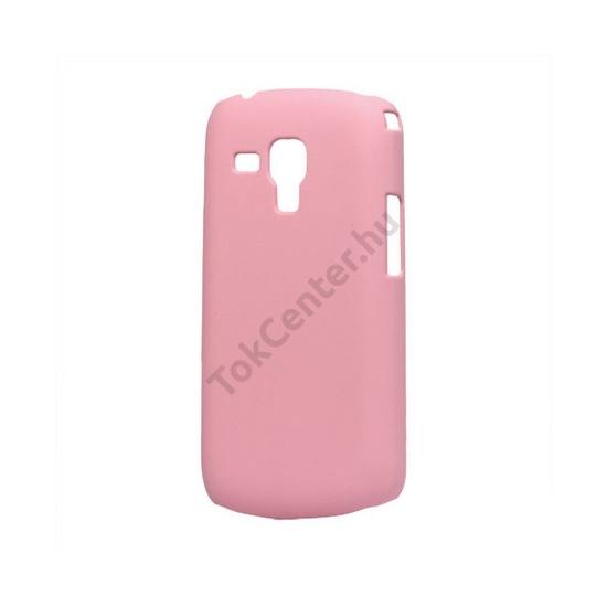 Műanyag telefonvédő gumírozott RÓZSASZÍN