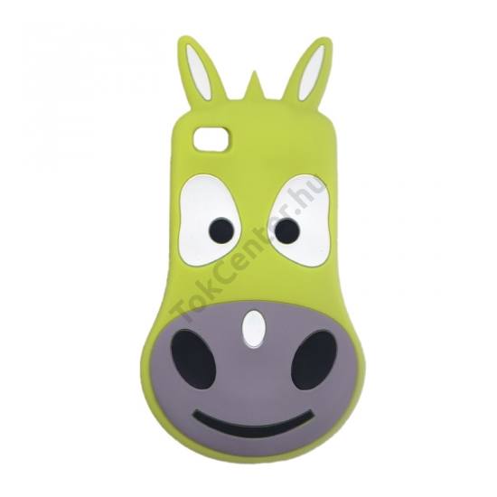 Telefonvédő gumi / szilikon (3D, szamár minta) ZÖLD
