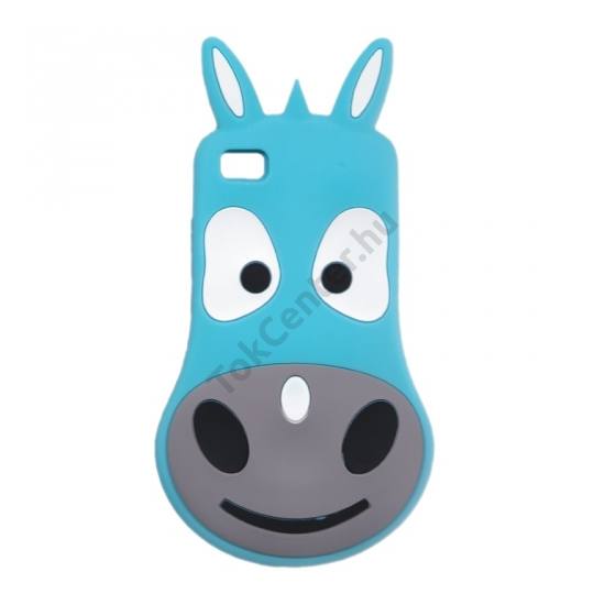 Telefonvédő gumi / szilikon (3D, szamár minta) KÉK