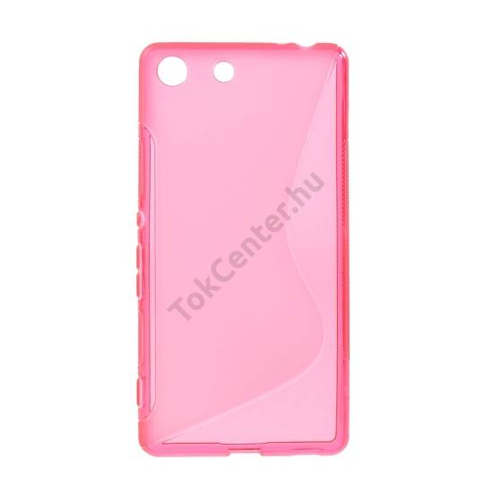 Sony Xperia M5 Telefonvédő gumi / szilikon (S-line) RÓZSASZÍN