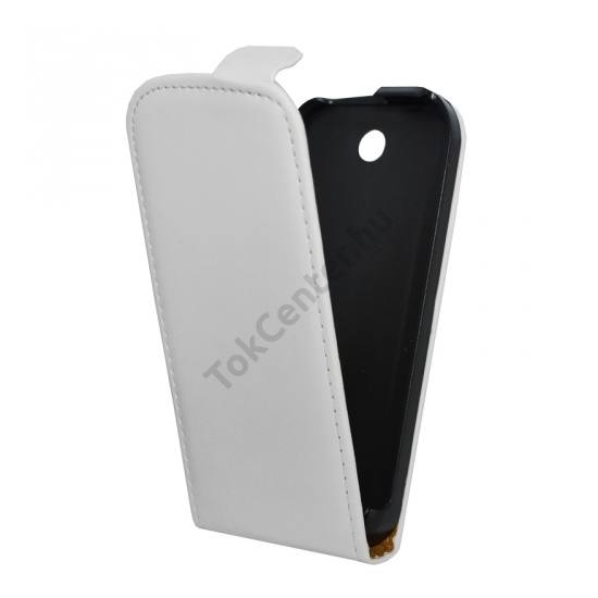 Nokia 225 Tok álló, bőr (FLIP, mágneses) FEHÉR