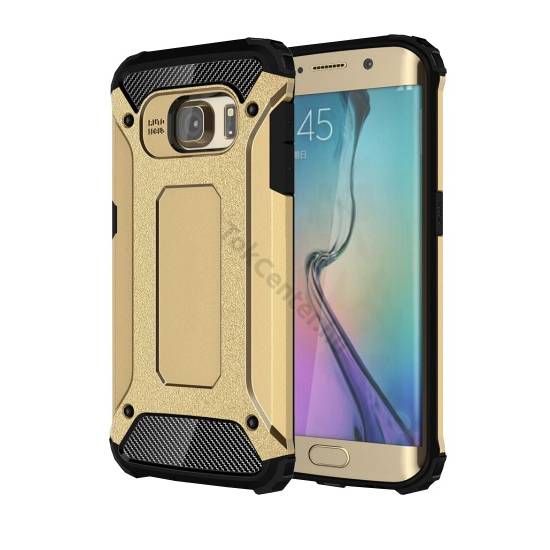 Huawei nova Defender műanyag telefonvédő (közepesen ütésálló, gumi / szilikon belső, fémhatás) ARANY