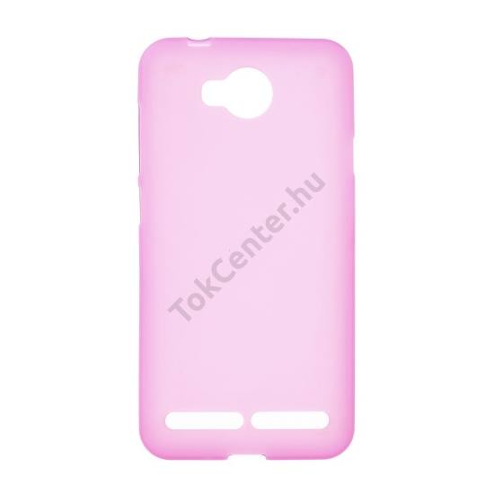 Huawei Y3 II (Y3-2) Telefonvédő gumi / szilikon (fényes keret) MAGENTA