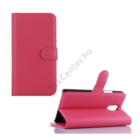 Lenovo Vibe P1m Tok álló, bőr (FLIP, oldalra nyíló, asztali tartó funkció) RÓZSASZÍN