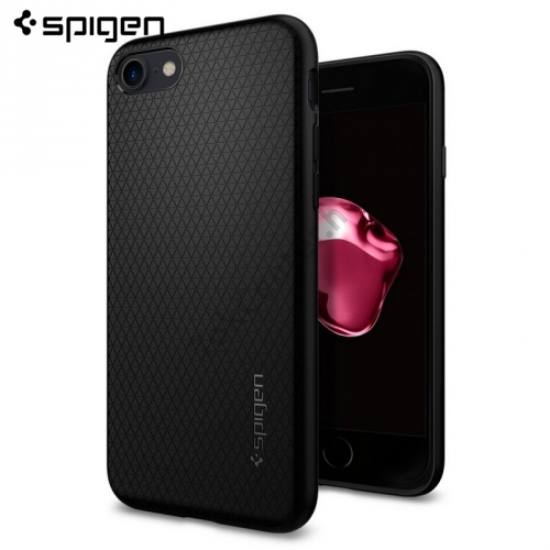 Apple iPhone 7 4.7 / Apple iPhone 8 4.7 / Apple iPhone SE (2020) SPIGEN LIQUID AIR szilikon telefonvédő (háromszög minta) FEKETE (042CS20511)