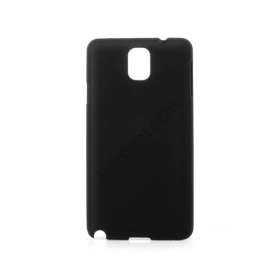 Samsung Galaxy Note 3. (SM-N9000) Műanyag telefonvédő gumírozott FEKETE