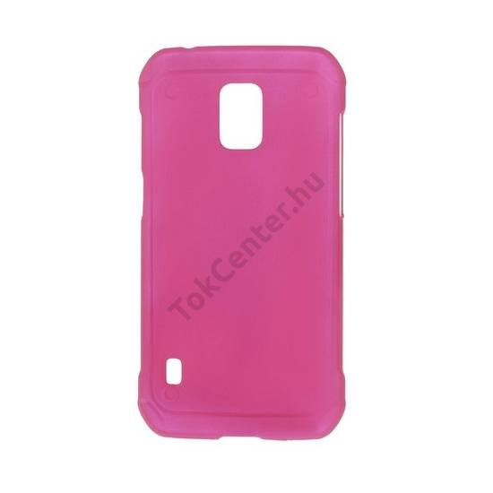 Samsung Galaxy S V. Active (SM-G870) Műanyag telefonvédő gumírozott MAGENTA