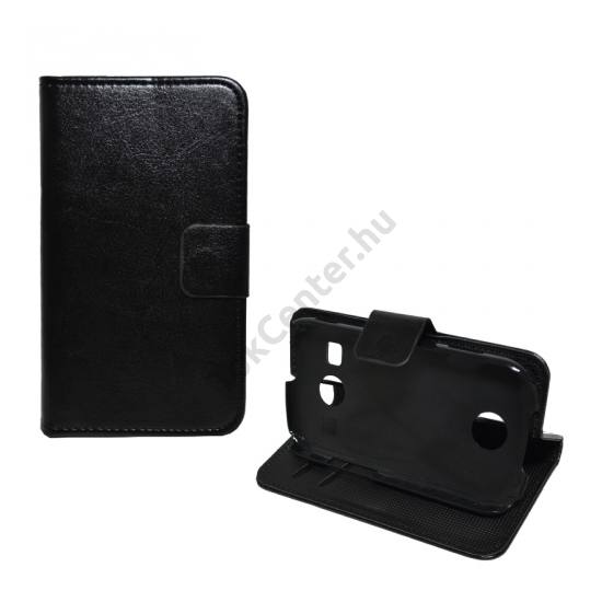 Samsung Galaxy Xcover 2 (GT-S7710) Tok álló, bőr (FLIP, oldalra nyíló, asztali tartó funkció) FEKETE