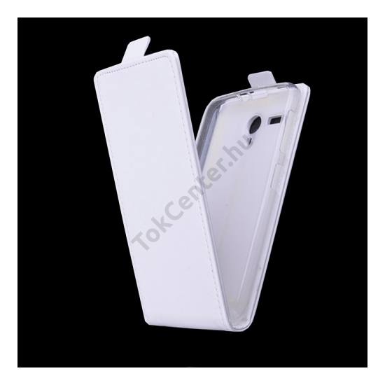 Lenovo A606 Tok álló, bőr (FLIP, mágneses) FEHÉR
