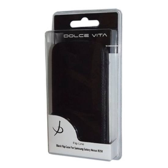 Samsung Galaxy Nexus (GT-I9250) DOLCE VITA tok álló, bőr (FLIP, REJTETT mágneses) FEKETE
