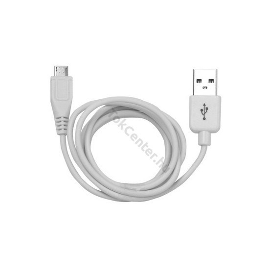 Adatátvitel adatkábel és töltő (microUSB, 100 cm) FEHÉR