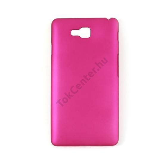 LG Optimus L9 II. (D605) Műanyag telefonvédő gumírozott MAGENTA
