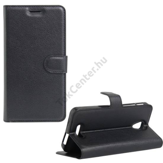 Alcatel Pop 4 plus (OT-5056) Tok álló, bőr (FLIP, oldalra nyíló, asztali tartó funkció) FEKETE
