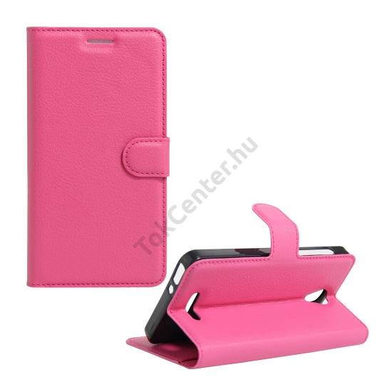 Alcatel Pop 4 (OT-5051) Tok álló, bőr (FLIP, oldalra nyíló, asztali tartó funkció) MAGENTA