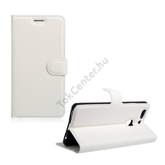 Huawei P9 Plus Tok álló, bőr (FLIP, oldalra nyíló, asztali tartó funkció) FEHÉR