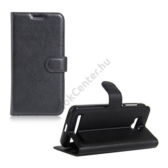 Huawei Y3 II (Y3-2) Tok álló, bőr (FLIP, oldalra nyíló, asztali tartó funkció) FEKETE